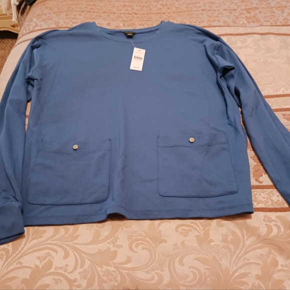 Ann Taylor Blouse S Blue NWT - Picture 3 of 13